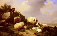 Verboeckhoven, Eugene Joseph - Guarding The Flock By The Coast